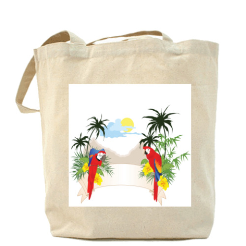 Сумка шоппер Попугаи