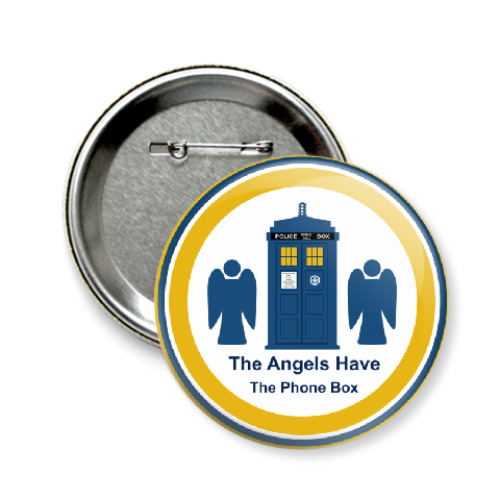 Значок 58мм с принтом Doctor Who