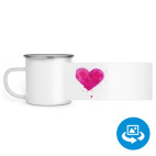 Кружка металлическая белая (круговая запечатка)