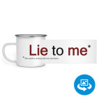 Кружка металлическая белая (круговая запечатка)