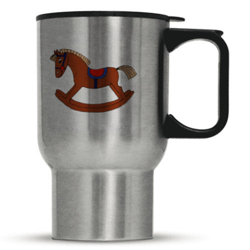 Кружка-термос с принтом Лошадка качалка