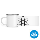 Кружка металлическая белая (круговая запечатка)