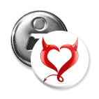 Магнит-открывашка 58 мм Сердечко