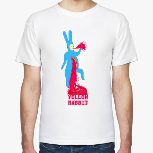 Футболка с принтом Желтый кролик