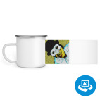 Кружка металлическая белая (круговая запечатка)