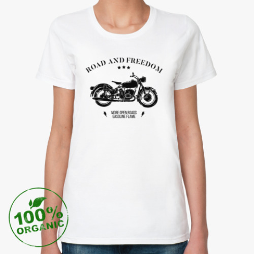 Женская футболка из органик-хлопка Король дорог (мотоцикл)