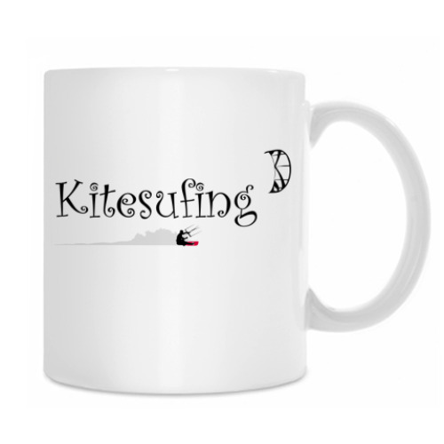 Кружка с принтом Кайтсёрфинг