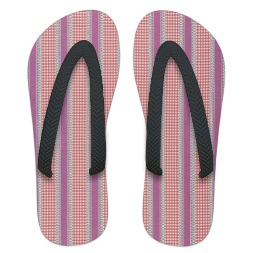 Шлепанцы (сланцы) с принтом Полоски