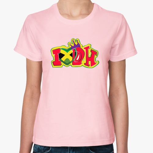 Женская футболка с принтом I love dancehall