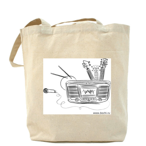 Сумка шоппер ЧБ-Радио