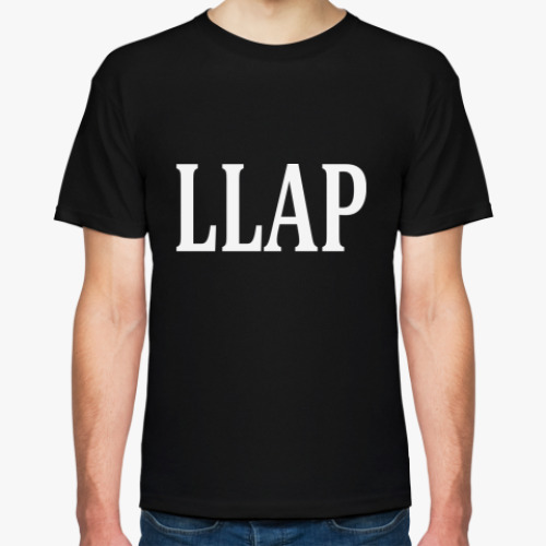 Футболка с принтом Мужская футболка, черная