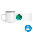 Кружка металлическая белая (круговая запечатка)