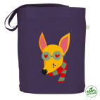 Лисичка в очках и полосатом шарфе