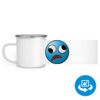 Кружка металлическая белая (круговая запечатка)