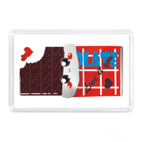 Магнит с принтом Шоколад