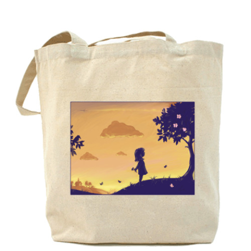 Сумка шоппер с принтом Blu Girl