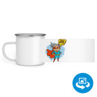 Кружка металлическая белая (круговая запечатка)