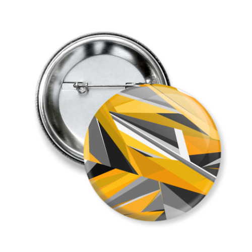 Значок 50мм с принтом Геометрия цвета