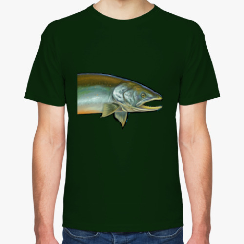 Футболка с принтом рыба лосось