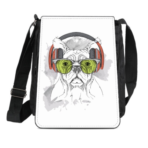 Сумка-планшет Собака в зеленых очках