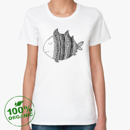 Женская футболка из органик-хлопка Рыба моя