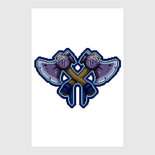 Постер с принтом Топоры викинга