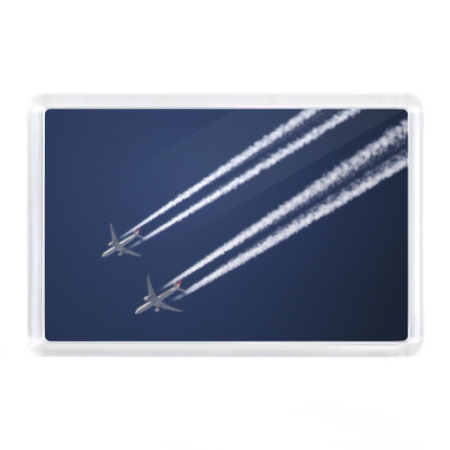 Магнит с принтом Самолеты в небе