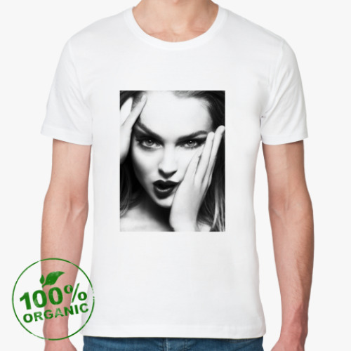 Футболка из органик-хлопка с принтом Lindsay Lohan