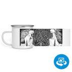 Кружка металлическая белая (круговая запечатка)