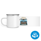 Кружка металлическая белая (круговая запечатка)