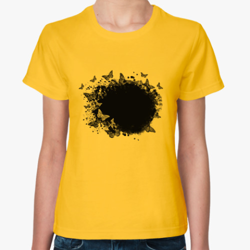 Женская футболка с принтом бабочки