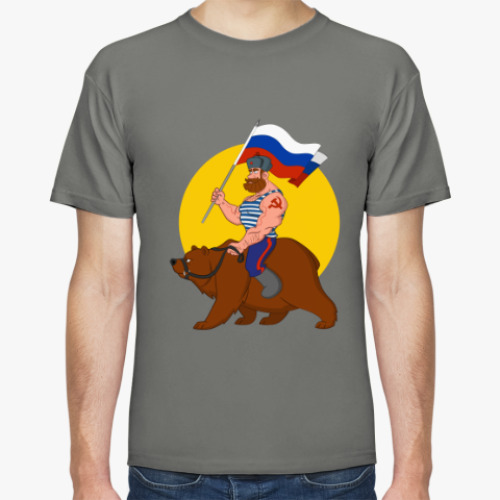 Футболка Русский на медведе