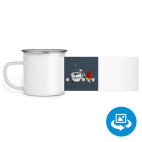 Кружка металлическая белая (круговая запечатка)