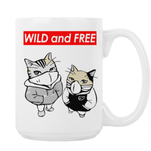 Кружка WILD and FREE ~ CAT КОТ