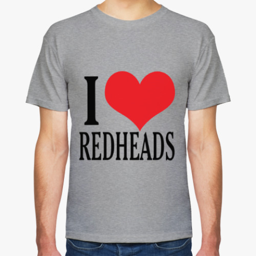 Футболка с принтом I love redheads