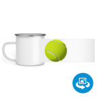 Кружка металлическая белая (круговая запечатка)