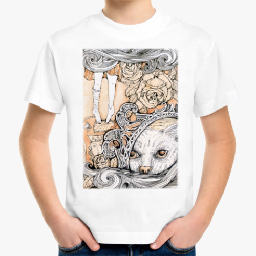 Детская футболка с принтом  Алиса в Стране чудес