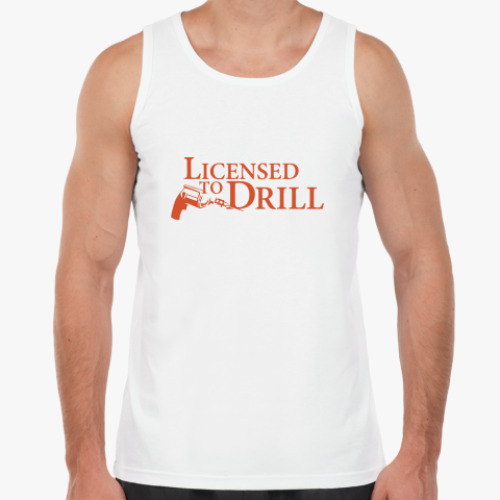 Майка с принтом Licensed to Drill