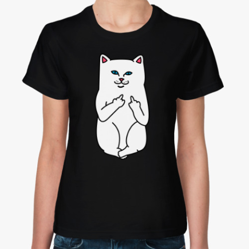 Женская футболка Kitty with fuck