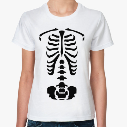 Классическая футболка Скелет человека