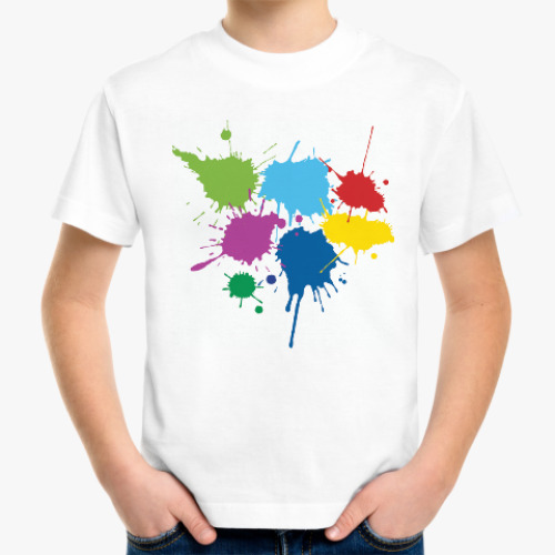 Детская футболка с принтом Кляксы