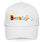 Кепка / бейсболка, белая (печать) Басик