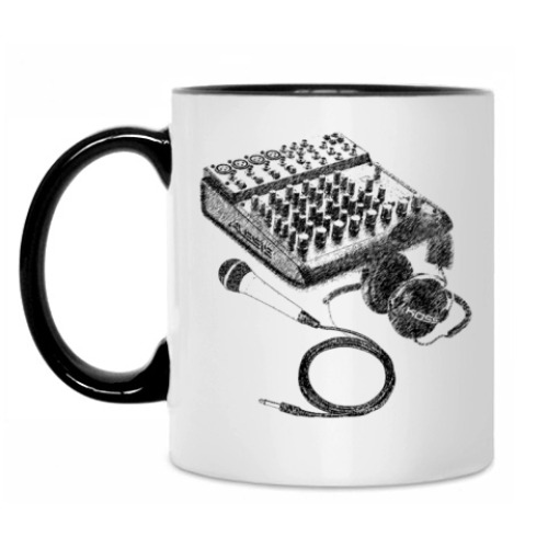 Кружка с принтом Подкастер