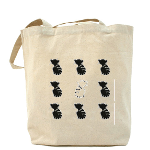 Сумка шоппер с принтом Коты