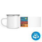 Кружка металлическая белая (круговая запечатка)