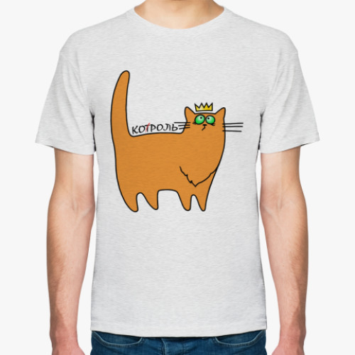 Футболка с принтом Кот-король