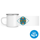 Кружка металлическая белая (круговая запечатка)