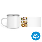 Кружка металлическая белая (круговая запечатка)