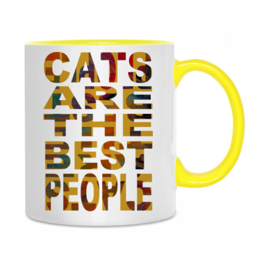 Кружка с принтом «Кошки – лучшие люди!»