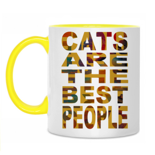 Кружка с принтом «Кошки – лучшие люди!»